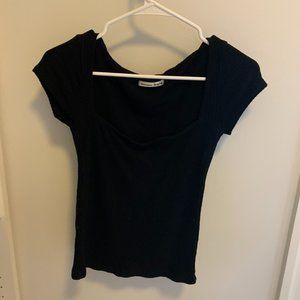 Reformation stretchy black tee